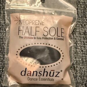 NEW Danshuz Neoprene Black Half Sole Dance Essentials - Size Medium